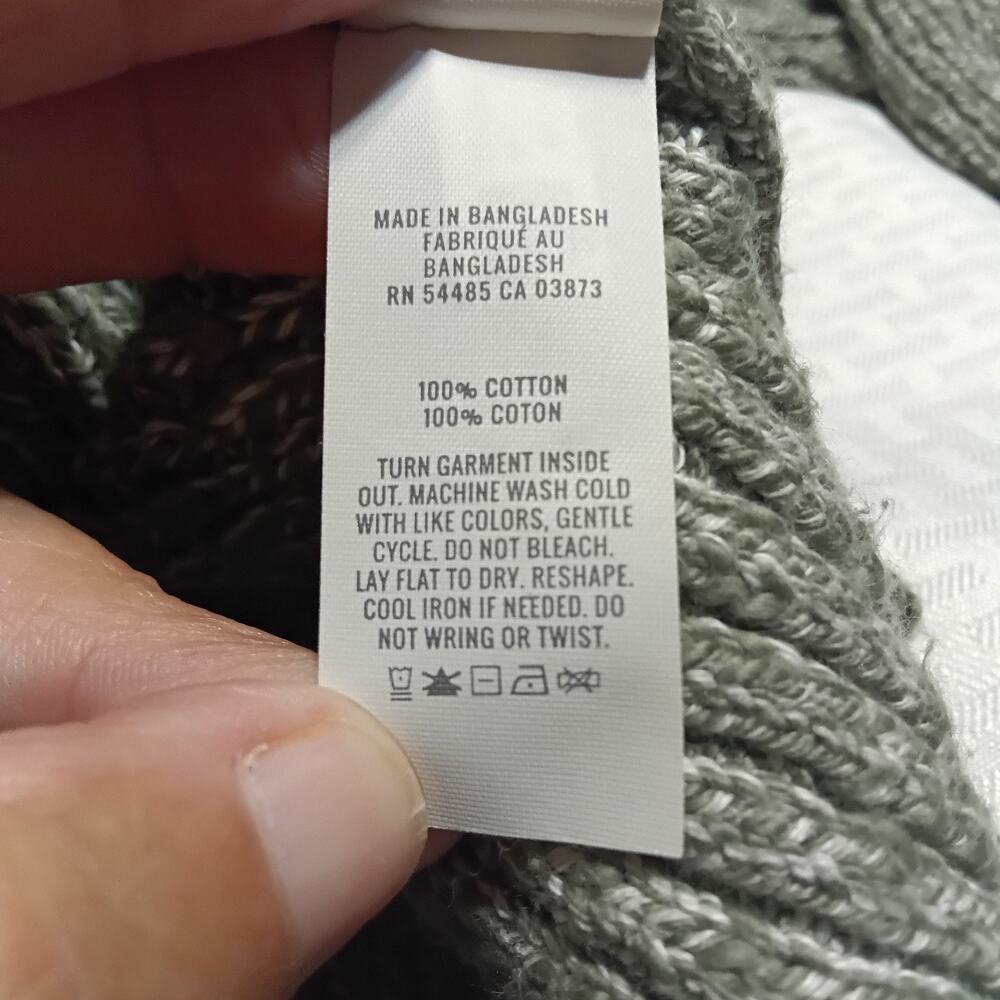 Aerie Mockneck Cotton Sweater Marled Green Size Medium Comfort Cozy Cottagecore - Picture 5 of 8